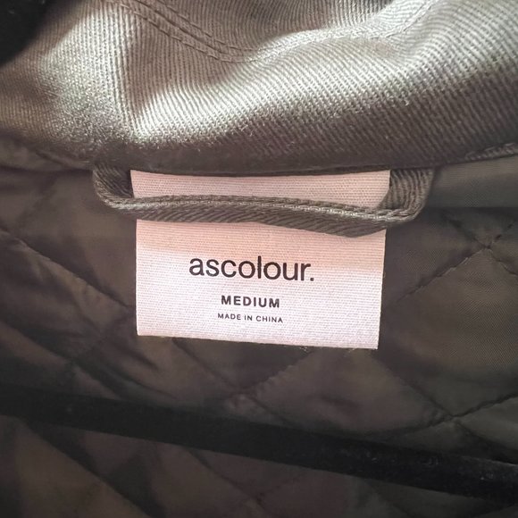 Ascolor Medium Men's Twill Quilted Olive Jacket - Picture 4 of 5